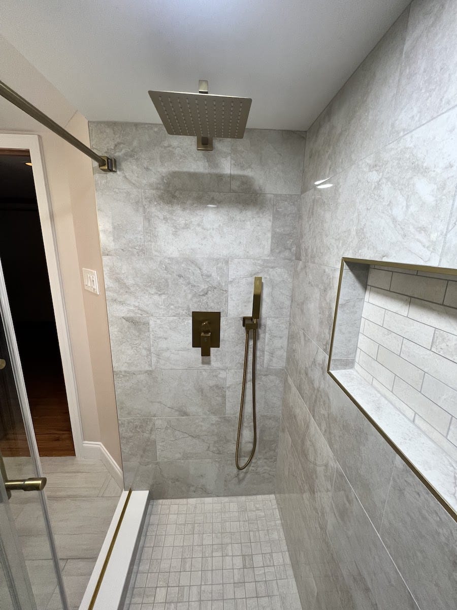 Luxury shower remodel showcasing bathroom remodeling services in Jenkintown, PA