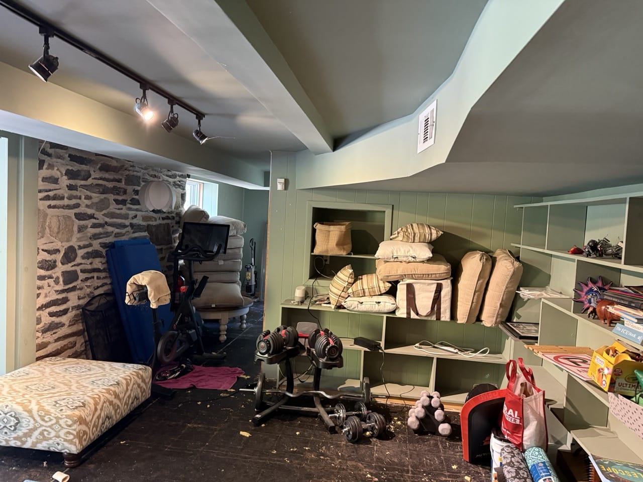 Basement remodel before