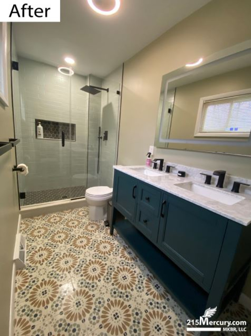 Bathroom remodel after